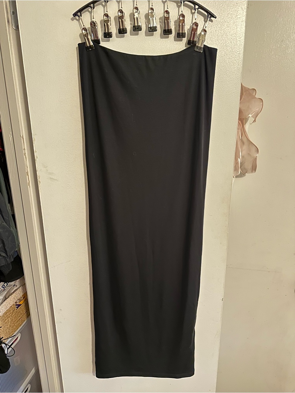 Black LEAU Maxi Skirt Size M – Minimalist Sleek Stretch